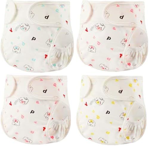 MAIHAO - Reborn baby dockblöjor, 43–61 cm, 4 stycken, vit, högkvalitativt tyg, maskintvättbar