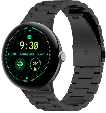 Chofit remmar kompatibla med Google Pixel Watch 3 45 mm 41 mm rem, metall rostfritt stål armband ersättningsband för Pixel Watch3, 45mm, Rostfritt stål