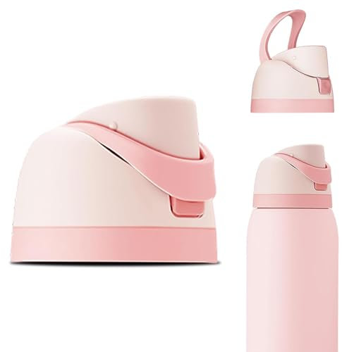 TOEECY Tapa Térmica Botella Agua Acero Inoxidable Cierre Hermético Botón Presión Asa Antideslizante Termo Portátil