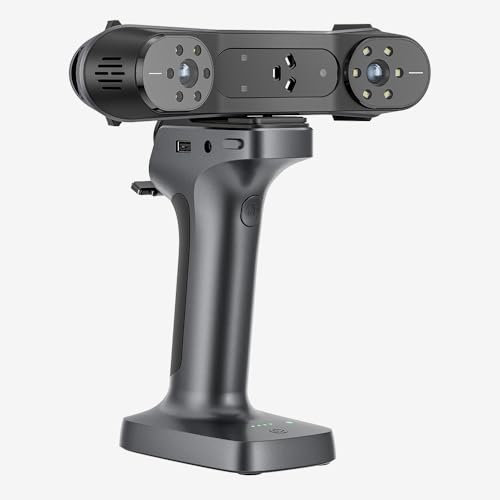 Creality RaptorX 3D Scanner, Handscanner für 3D Drucker mit Kabelloser Hybrid Blau & NIR Technologie, 34+7 blaue Laserlinien, 0,02mm Genauigkeit, unterstützt Objekte von 5-4000mm