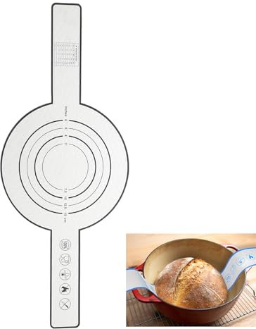 sourcing map Eslinga de silicona para horno, antiadherente, fácil de limpiar, forro de bandeja para hornear con asas largas, accesorios para hornear pan de masa madre, color negro
