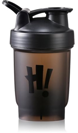Vaso mezclador con bola mezcladora de proteínas en polvo, botella de 350 ml, botella deportiva perfecta a prueba de fugas, tapa abatible, botella de agua para entrenamiento para batidos nutricionales,