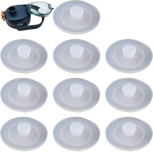 10Pcs Transparent Silicone Water Bottle Lid Plug Non Spill Bottle Lid Plug Silicone Straw Hole Grommets Dust- Proof Plugs Cap Protector,Lids