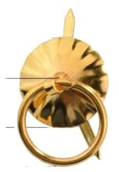 GBSONGLIANGBO Türklopfer,Haustür Türklopfer 2 stücke Mehrere Farben Vintage Bronze Tür Griffe Eisen Tür Knöpfe Retro Schwarz Retro Knob Kleine Schleife Ziehen(Golden)