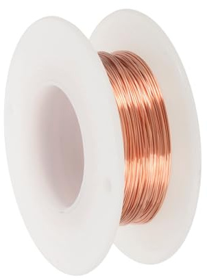 PATIKIL 99,9% Reiner Kupferdraht, 0.4 mm x 30.5 M basteldraht, Kupferspule, Reiner Kupferkabel für Basteln Schmuckdraht Gartenarbeit Elektrotechnik und DIY Handwerk
