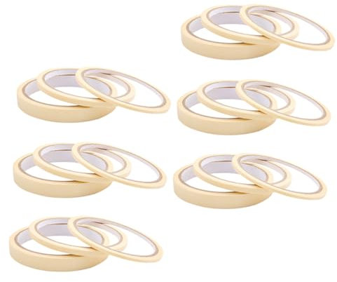 BAZEITFLOW White Masking Tape Nail Enamel Separate Paper Masking Tape 18 Rolls 3/5/12mm Multipurpose Nail Art for Manicure and Painting