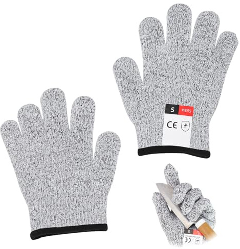 Guantes Anticortes / Guantes Resistentes al Corte para Niños, protección nivel 5, ideales para manualidades, cocina, jardinería y bricolaje, lavables, cómodos y duraderos, para niños de 5 a 8 años