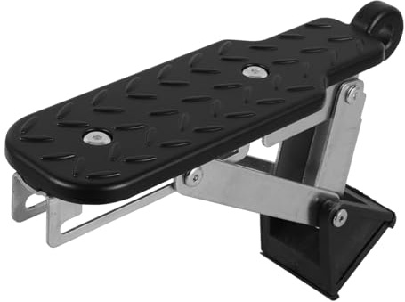 Mikinona Marchepied Aluminium pour Au Toit de Voiture Étape de Porte de Camion Accessoire Pratique et Durable pour Véhicules avec Installation Facile Noir