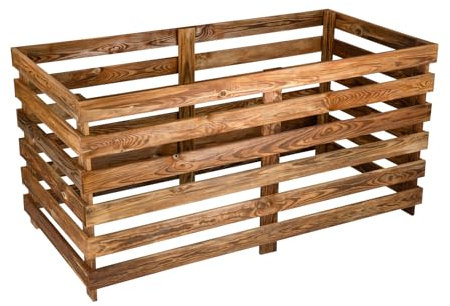 Komposter Kompostbehälter Holzkomposter Hochbeet Garten 140x73x70 cm Werth-Holz