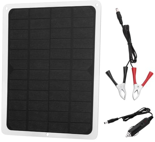 Kit de chargeur de batterie portable 20 W 12 V avec sortie USB DC, silicone monocristallin résistant aux intempéries, pour voiture, van, caravane, bateau