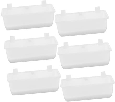 MUELODSIC 6 pezzi Ciotole Appese per Animali in Plastica Spessa Organizer Alimentazione Gabbia con Ganci Capacità per Gatti e Piccoli Animali Facili da Pulire e Resistenti