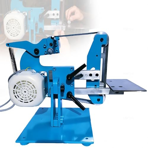 YNITJH 750w/1100w Levigatrice a Nastro 915 Verticale Orizzontale,Motore Brushless,Levigatrice da Banco per Legno E Metalli,con 5 Nastri Abrasivi per Sgrossatura E Lucidatura 1100W