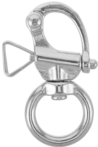 Healeved Manille Pivotante Acier Inoxydable pour Bateau Crochet à Ressort Rapide pour Gréement Marin Clip de Sécurité pour Cordage et Ancre