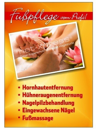 net-xpress Werbeplakat für professionelle Fußpflege DIN A1, Plakat Poster Nagelstudio