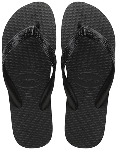 Havaianas - Top Color, Bequeme, Robuste und Leichte Badelatschen, Rutschfeste Sohlen, Unisex Erwachsene, Schwarz, 39/40 EU