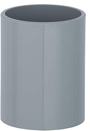 Wenko 22559100 Inca Grey Zahnputzbecher-/ Zahnbürstenhalter, für Zahnbürste und Zahnpasta, 8 x 10 x 8 cm, Grau