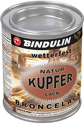 Bindulin Kupferlack wetterfest natur Metallfarbe (125 ml)