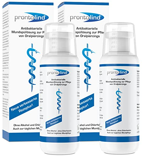 Doppelpack Prontolind Mundspüllösung 250ml - Die erste Wahl für Oralpiercings