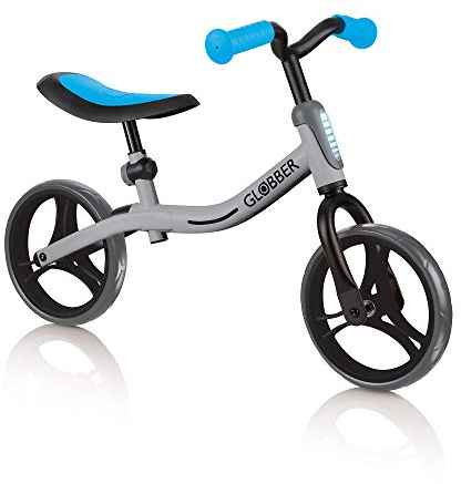 Globber Go Bike Kinder Laufrad (Silber-skyblau) für Jungen ab 2 bis 5 Jahren