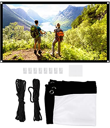 Écran de projecteur Portable HD 16: 9 écran de cinéma de projecteur sans pli 40 Pouces - Rideau de Projection épaissi 120 Pouces pour(72 inches)