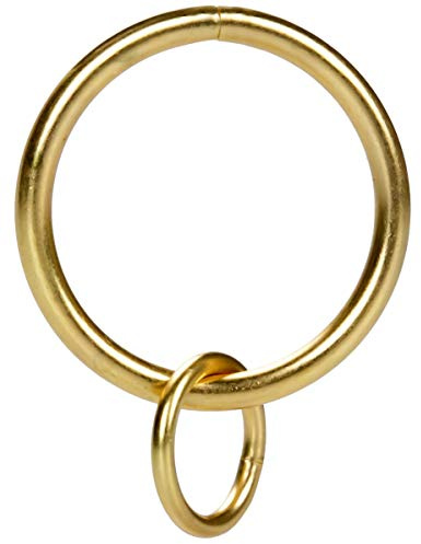 Loop Eyelet Curtain Ring for Drapery 1.7 Ring for Panel Pin Hooks,1.4”Inner Diameter,Fits Up to 1.2Rod (28Pcs,Gold)