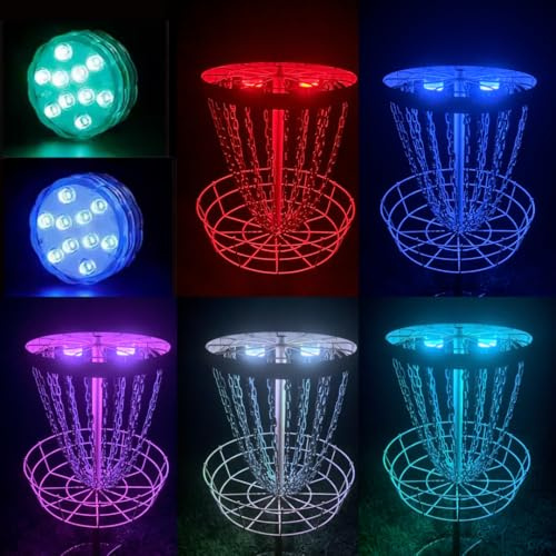 Birdi Disc Golf Beacon -2Pack - Lampes de Panier de Golf à Disque magnétique à LED-Télécommande-Étanche-Multicolore-Glow Disc Golf-Night Disc Golf