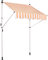 CLP Klemm-Markise Westerly I Ohne Bohren I Höhenverstellbar I UV50+ I Wasserdicht, Farbe:weiß/gelb, Größe:150x120 cm