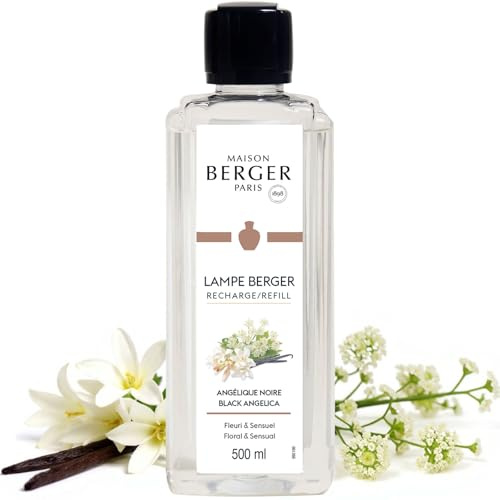 MAISON BERGER Lampe Berger Nachfüllung Angélique Noire, 500 ml | Nachfüllung Angélique Noire 500 ml für Lampe Berger Katalyse-Duftlampe, ca. 80 h Duft, hilft Gerüche zu neutralisieren
