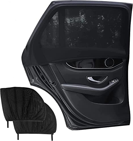 Parasole per auto per bambini, parasole per lunetta posteriore per auto, 2 pezzi, parasole per finestrino laterale universale, protegge i bambini e gli adulti dai danni causati dai raggi UV