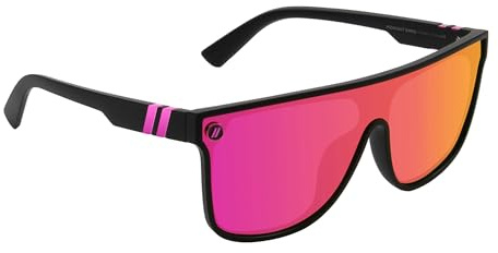 Blenders Eyewear SciFi – Polarized Sunglasses – Single-Lens with a Flat-Top Design – 100% UV Protection – Unisex – Midnight Emma