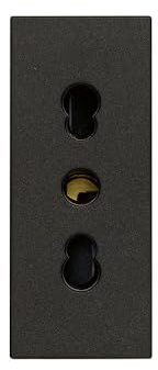 Vimar 30203.G Linea presa SICURY P17/11, 2 poli + T 16A, nero