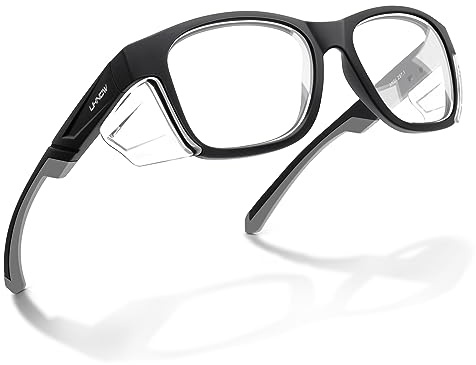 UKNOW Safety Glasses - Anti Fog Lenses - Eye Protection with Removable Side Shields - ANSI Z87.1 Certified - UV Protection