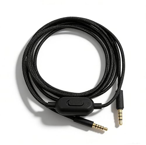 Audiokabel, 2 Meter Gaming-Headset-Kabel mit Mikrofon und Lautstärkeregelung, 3,5-mm-Klinkenstecker, OFC-Kupferdraht für G233, G433, GPRO, GPROX