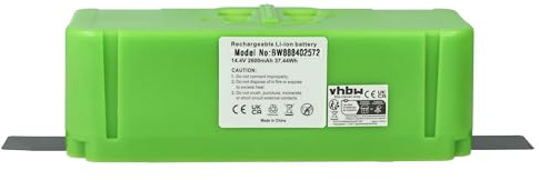 vhbw Batterie Compatible avec iRobot Roomba 860 | 895, 891, 890, 801, 850, 805, 877 robot électroménager vert (2600mAh, 14,4V, Li-ion)