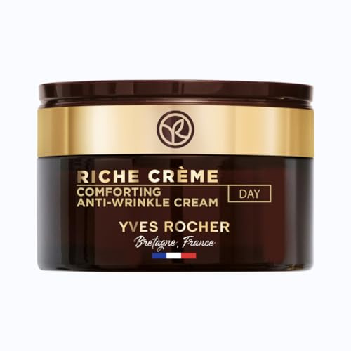Yves Rocher RICHE CRÈME - Crema Facial de Dia Antiarrugas - Cuidado Diurno Anti Edad para Mujeres - Con Aceite de 1000 Rosas para una Regeneración Celular Intensa - 50ml
