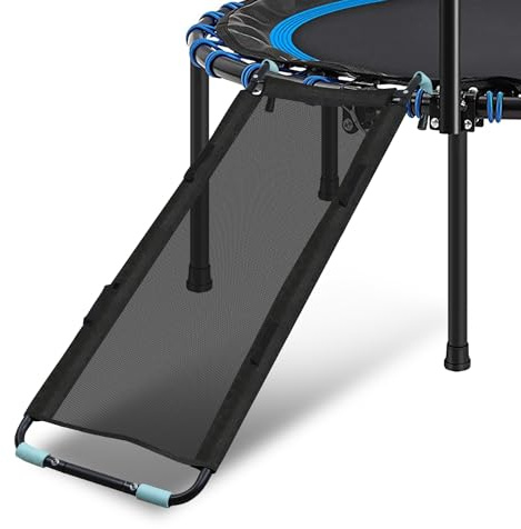 Herrselsam Escalera de trampolín, 150 cm, tobogán para cama elástica de jardín, accesorio universal para trampolín infantil, soporta 100 kg, fácil de usar