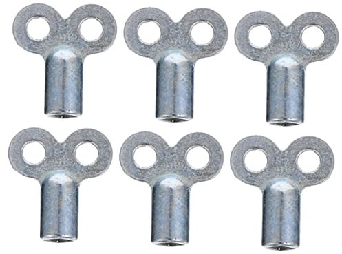jojofuny 6pcs Radiator Bleed Key Square Socket Tool Plumbing Bleeding Key Zinc Alloy Radiator Utility Air Plumbing Tool for Home