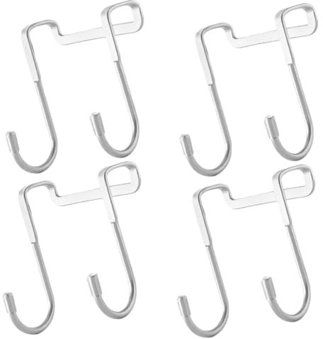 OUNONA 4 Stück Edelstahl Haken Kleiderbügel Handtuchhalter Handtuchhalter Robuster Kleiderständer Tür Aufhängehaken Tür Aufhänger Haken Für Handtücher Über Tür Aufhänger Rücken