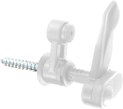 Arrêt Marseillais en Composite avec Butée Amortissante Blanc | Diamètre 10 | Longueur 130 | Réglable de 5 à 40 mm | Pour Volet Battant | Réglable sans outils | Fabrication Française