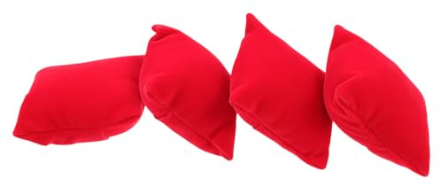 Coussin 4 Pièces de Présentation en Flanelle Rouge pour Montre et Bracelet | Présentoir pour Bijouterie et Horlogerie, Toucher Confortable, Pratique et Résistant, pour Bracelets et Bijoux