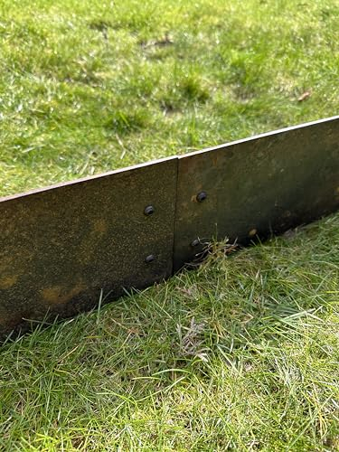 Rasenkanten Cortenstahl 59 cm x 15 cm x 3 mm 6er Set