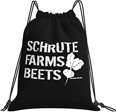 Reiserucksack Rüben Von Schrute Farms Turnbeutel Mit Kordelzug Wasserdicht Beutel Outdoor Sportarten Klapprucksack Für Strand, Erwachsene, Jungen, 36X42Cm