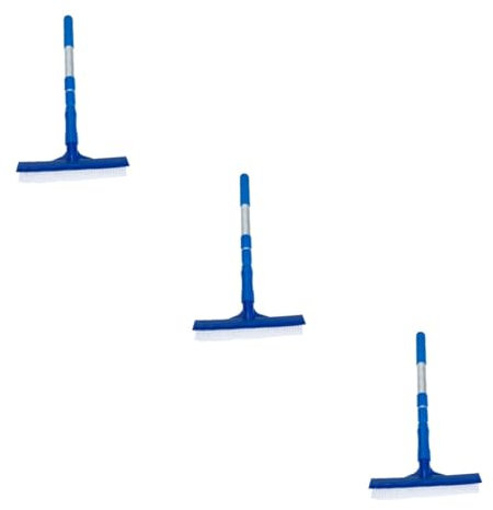 Happyyami 3juegos Cepillo De Limpieza De Piscina Mango Telescópico Cepillo para Paredes y Azulejos De Piscina Herramienta Práctica para Eliminar Manchas Difíciles El Baño y Superficies