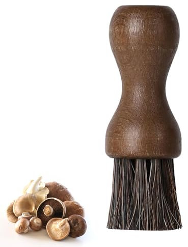 Zommke Vegetable Brush, Mushroom Brush, Mushroom Brush, Kitchen Brush, Potato Brush, Wooden Washing Up Brush, Natural Bamboo Palm Brush for Dishes, Pots, Pans Environmentally Friendly