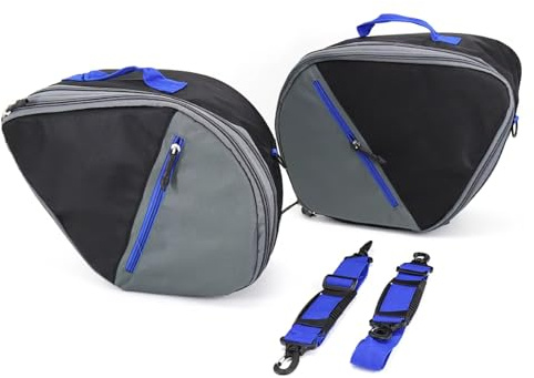 RDEQKIVZ Motorradtasche Kompatibel Mit Yamaha Für Tracer 900 Für GT Motorradkoffer Innentaschen Werkzeugkasten Heckbox Gepäckträger Satteltaschenzubehör Seitentaschenset(Blue)