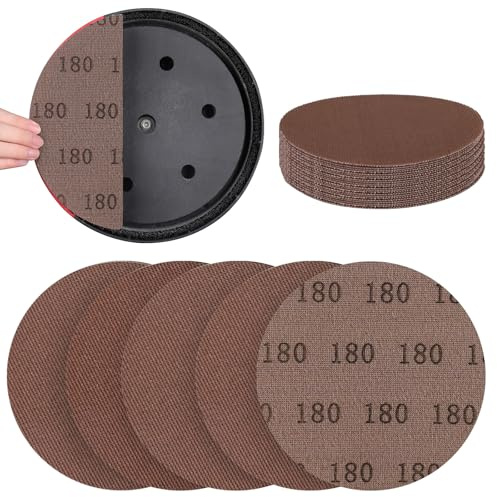 UMXIUO 25 Pièces Disque Abrasif 225 mm en Maille 180 Grain Papier a Poncer | Disque de ponçage Anti-colmatage pour Ponceuse Girafe, Ponceuse Plâtre, Murale, Autoagrippant