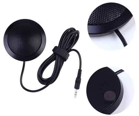 MOLUCKFU Conference Microphone Omnidirectional Condenser Mic for Laptop and Computer Video Meetings with Pickup and Noise Reduction Plug and Play Design Range