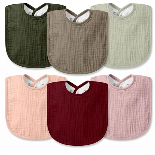 VOMARHUG Lätzchen Baby Musselin Halstuch Baby Weiche Verstellbare Quadratische Sabberlätzchen für Unisex Mädchen & Jungen