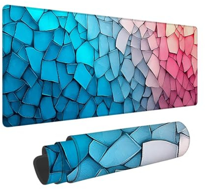 Tappetino per Mouse XXL 1400 x 600 x 3mm Tappetino Mouse Gaming Grande, Mousepad con Base in Gomma Antiscivolo, Tappeto per Tavolo da Gaming per Mouse e Tastiera, Accessori PC, Regalo (Villa) V-36