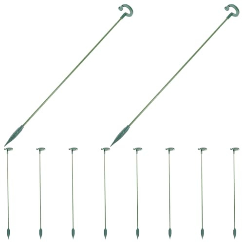 MAGICLULU Lot de 10 Tuteurs pour Plantes en Pot 27 Cm en Abs, Support à Tige Unique pour Fleurs, Piquets de Jardin Solide, Tiges Fixes pour Orchidées et Plantes Grimpantes, Protection